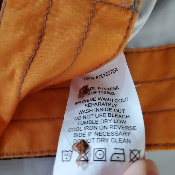 NWT 3rd & Army Mens Graphic Orange Board Shorts Size 34 - Picture 8 of 10